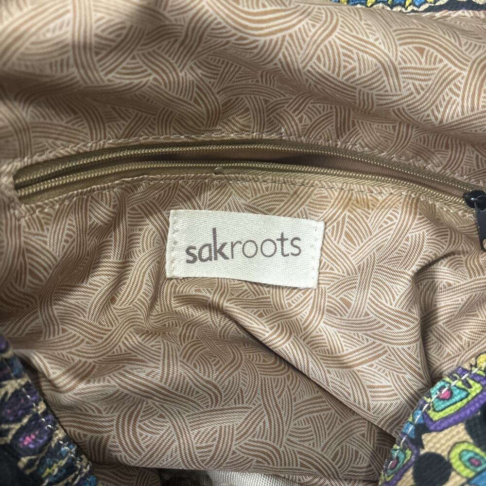 Sakroots Backpack Drawstring Elephant Peace Love The Sak Canvas Tote Boho - Picture 5 of 8
